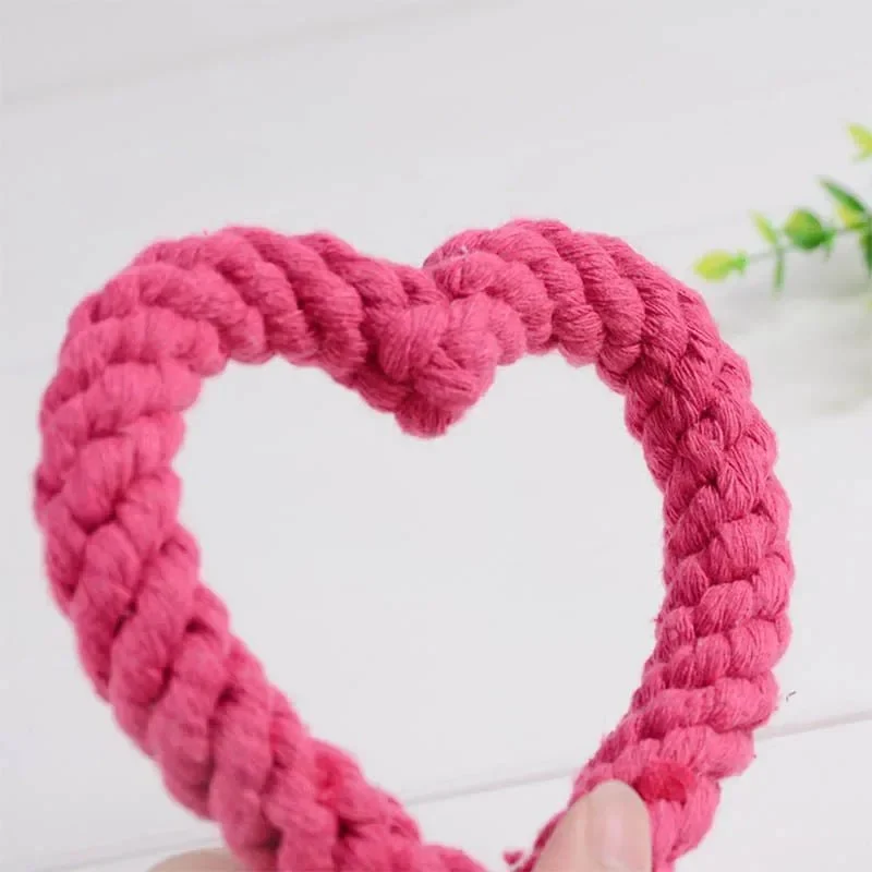 Coeur en corde pour chien