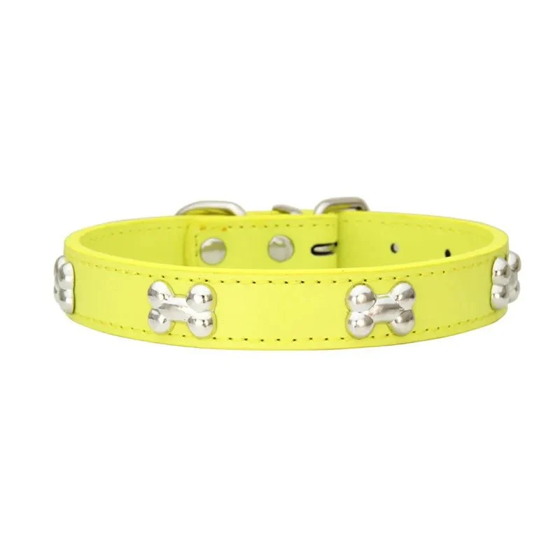Collier pour petit chien en cuir