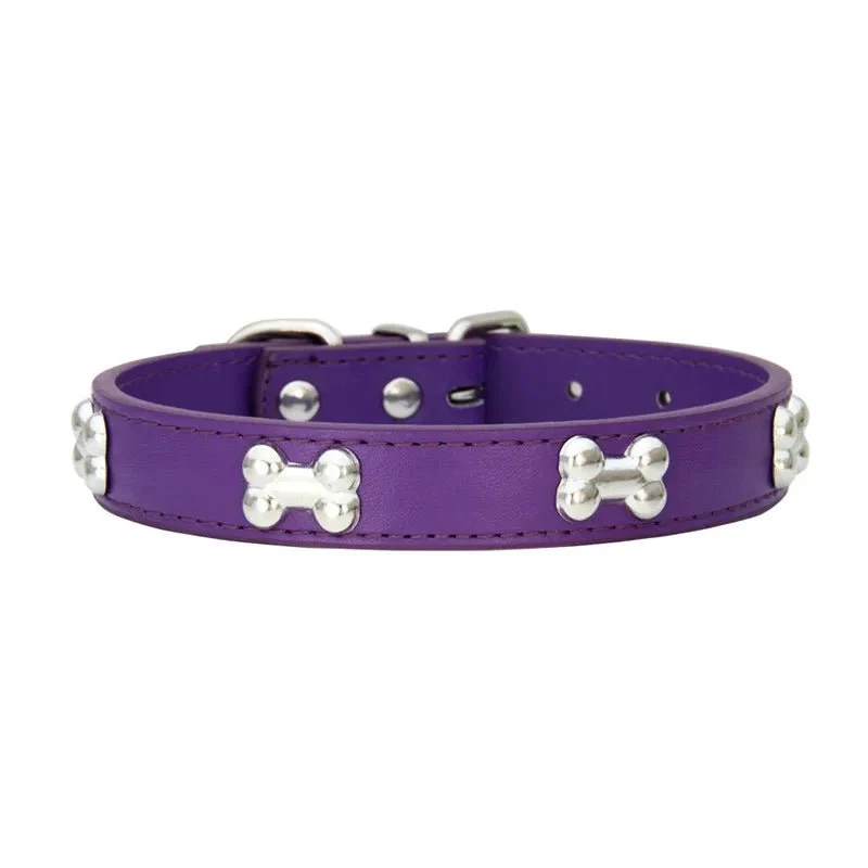 Collier pour petit chien en cuir