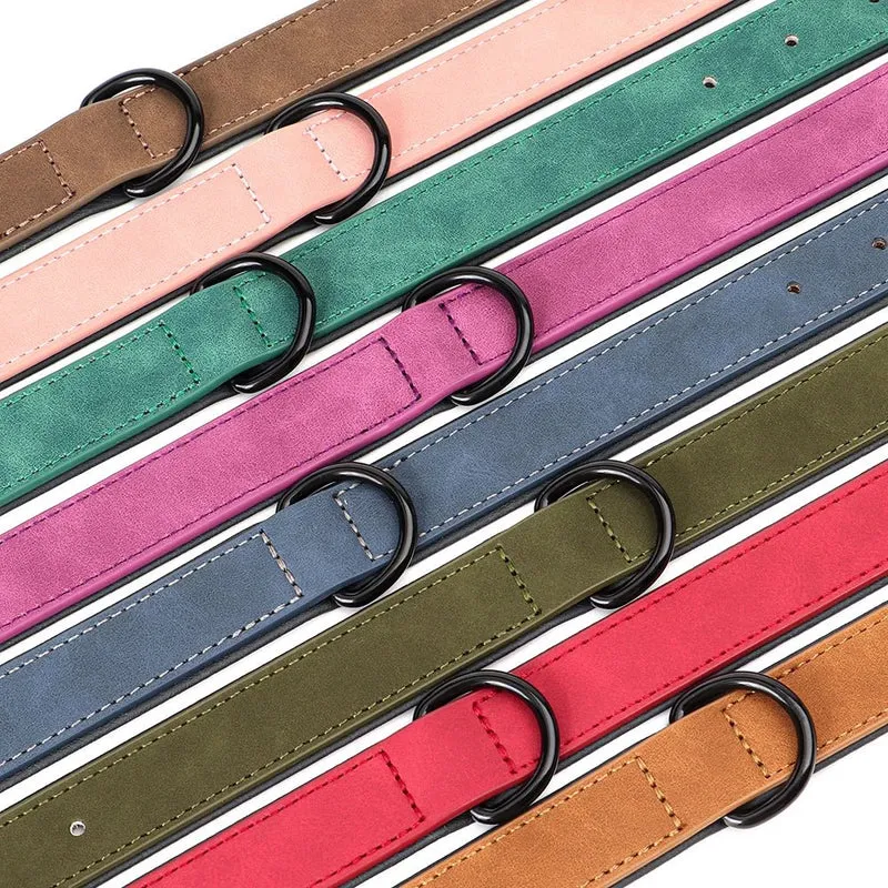 Collier style cuir pour chien