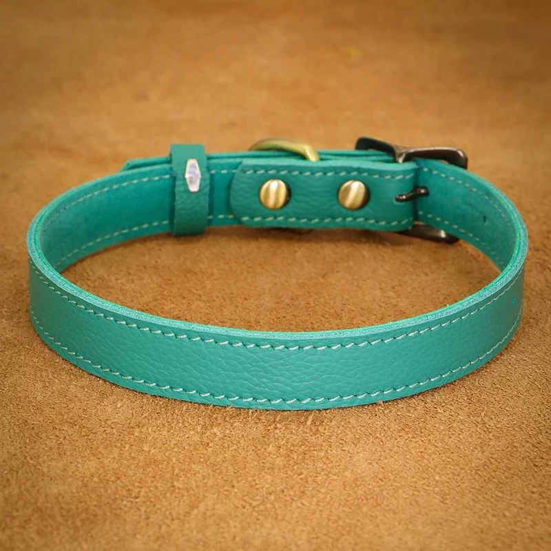 Collier ajustable en cuir pour chien