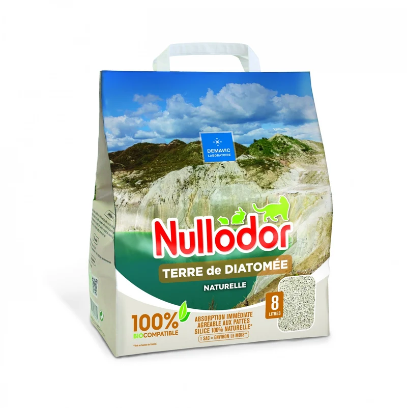 Litière Nullodor naturelle Terre de Diatomée
