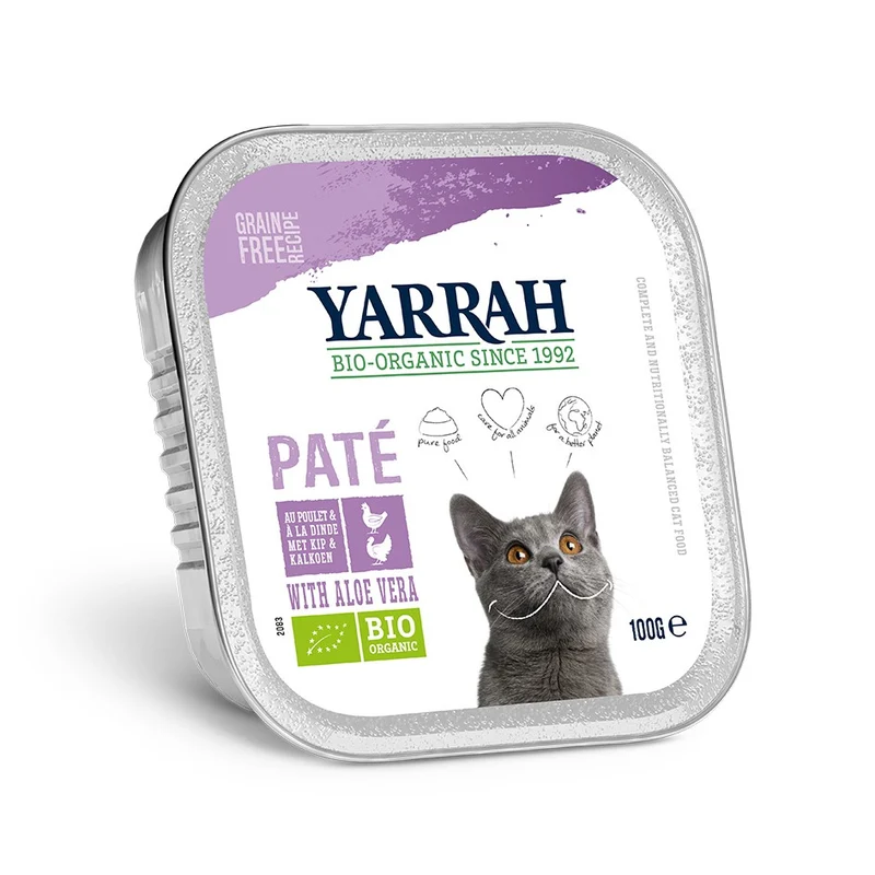 Yarrah pâtée bio sans céréales - Lot 16 x 100g