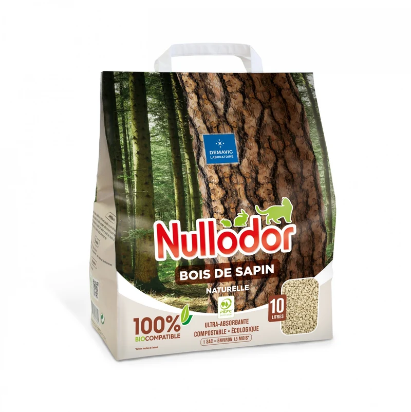 Litière nullodor 100% naturelle - Bois de sapin