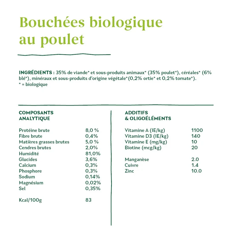 Yarrah bouchées bio Chien - Lot 12 x 405 g