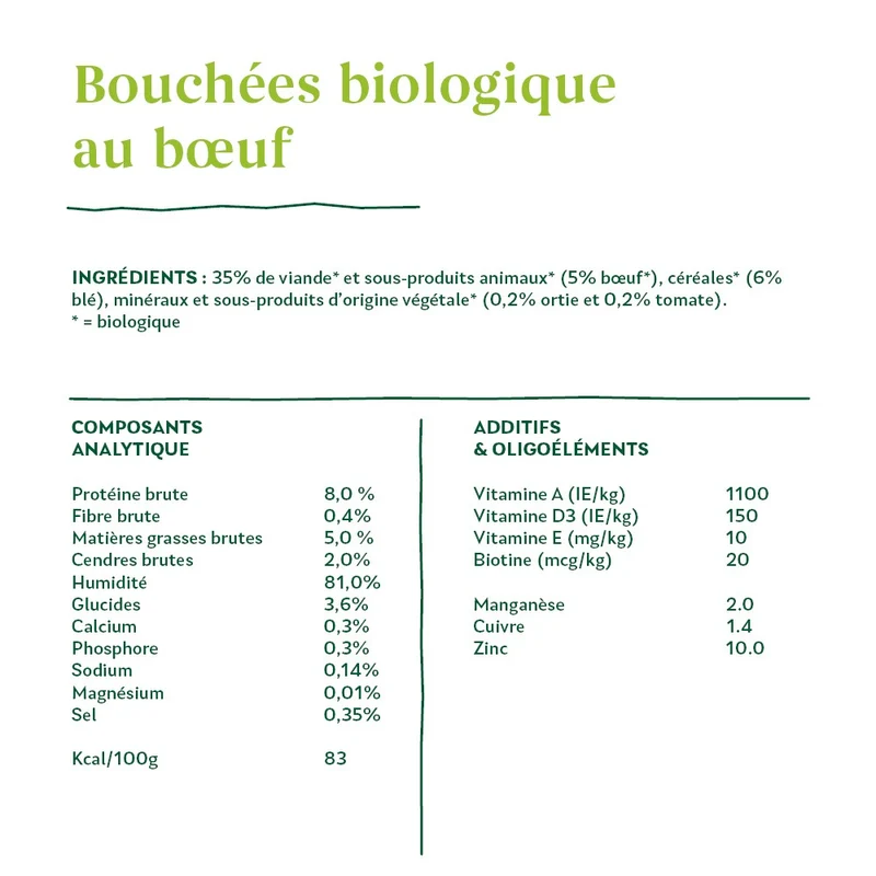 Yarrah bouchées bio Chien - Lot 12 x 405 g