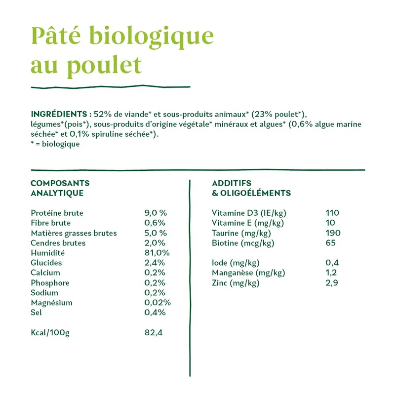 Yarrah pâtées bio - Lot 12 x 400g