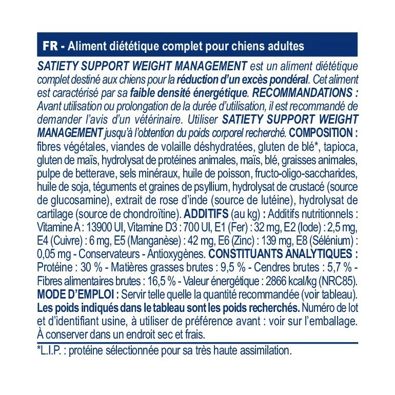 Royal Canin Veterinary Satiety Weight Management - Aliment pour chien