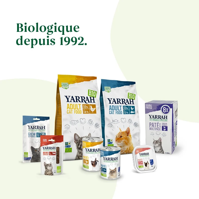 Yarrah sticks à mâcher bio pour chat