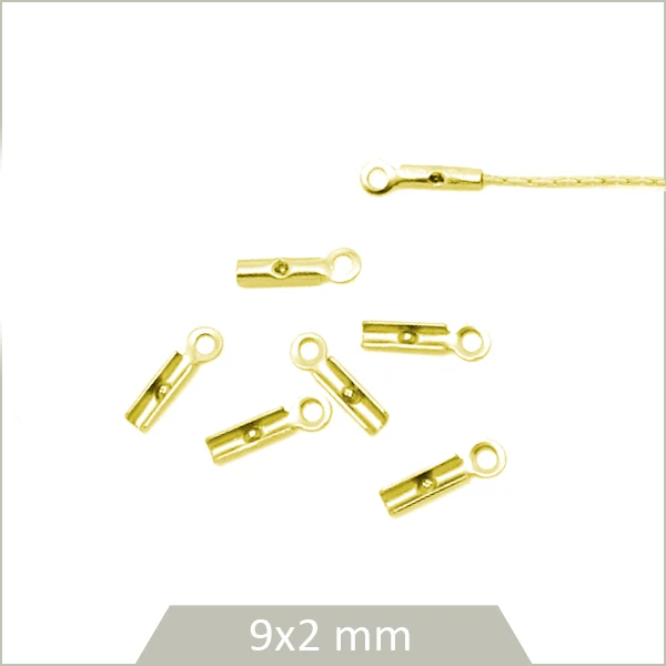 12 embouts de chaîne serpent en acier inoxydable doré