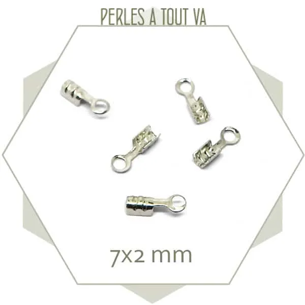 80 embouts 1 mm couleur argent