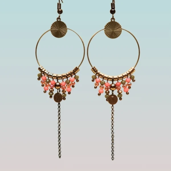 24 crochets de boucles d'oreilles bronze