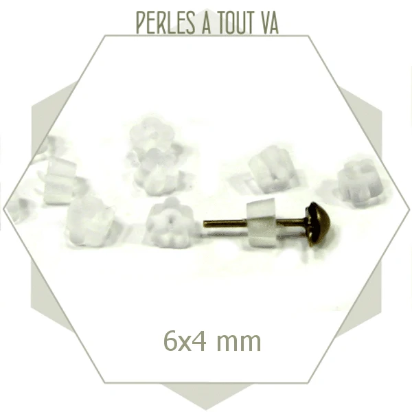 90 fermoirs silicones pour boucles d'oreilles