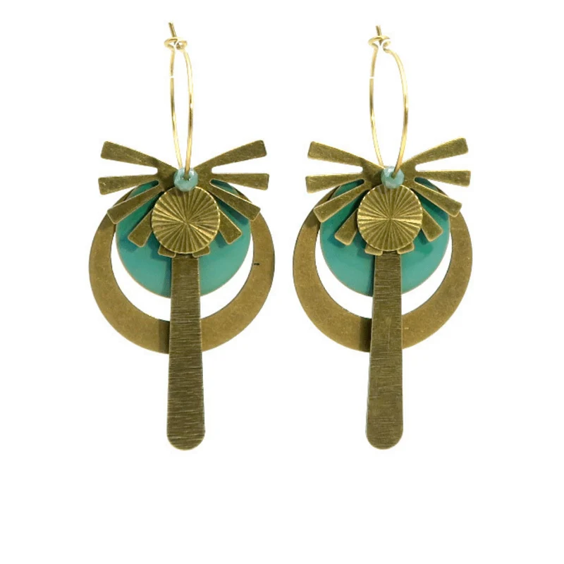 4 sequins effet émaillé ronds 20 mm vert jade