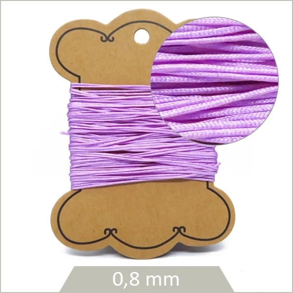 10 m de cordon synthétique 0,8 mm parme