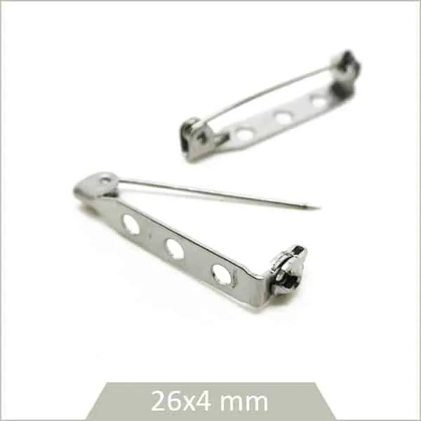 10 supports de broches en acier 26 mm à décorer