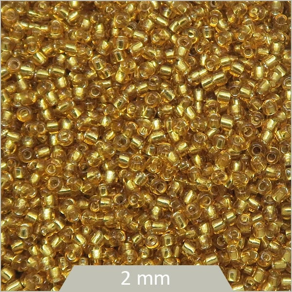 40 g de perles rocailles 2 mm transparentes couleur miel