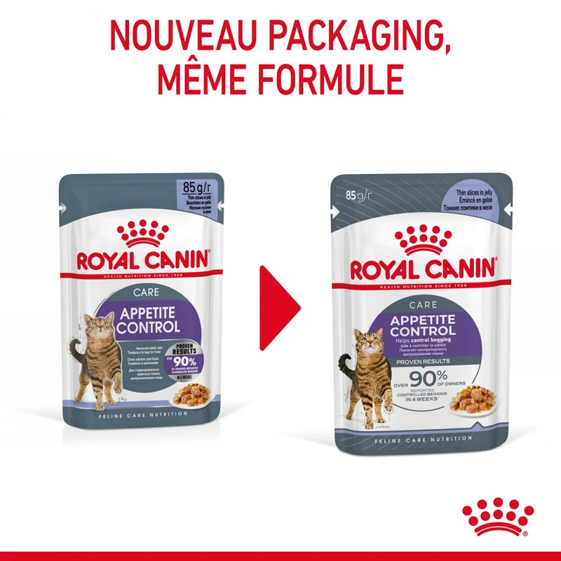ROYAL CANIN Appetite Control en Gelée – Pâtée pour chat