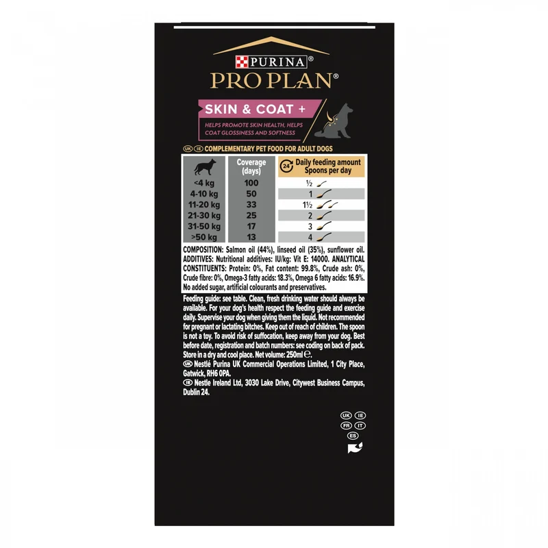 PRO PLAN® Skin & Coat+ en huile - Aliment complémentaire pour chien