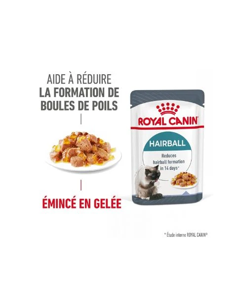 ROYAL CANIN Hairball Care en Gelée – Pâtée pour chat