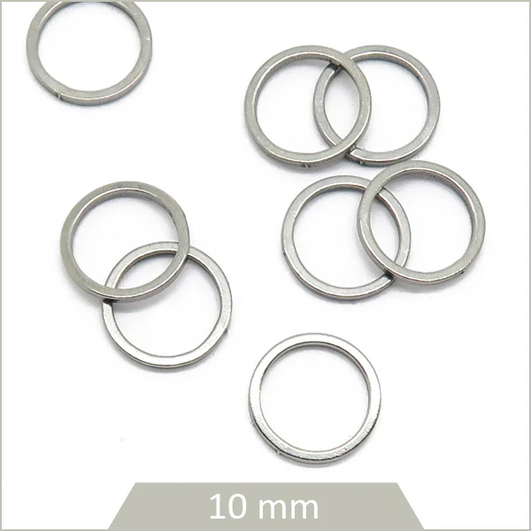 12 anneaux fermés ronds en acier inoxydable 10 mm