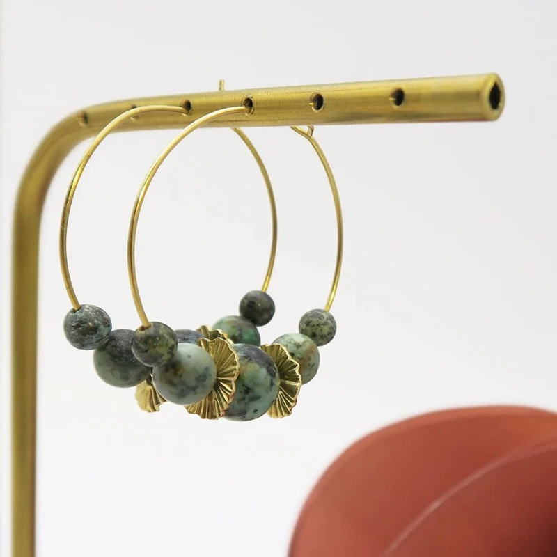 Env. 62 perles de Turquoise Africaine rondes 6 mm