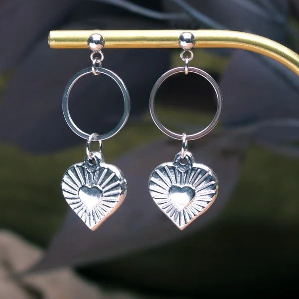 12 clous de boucles d'oreilles boules en acier inoxydable