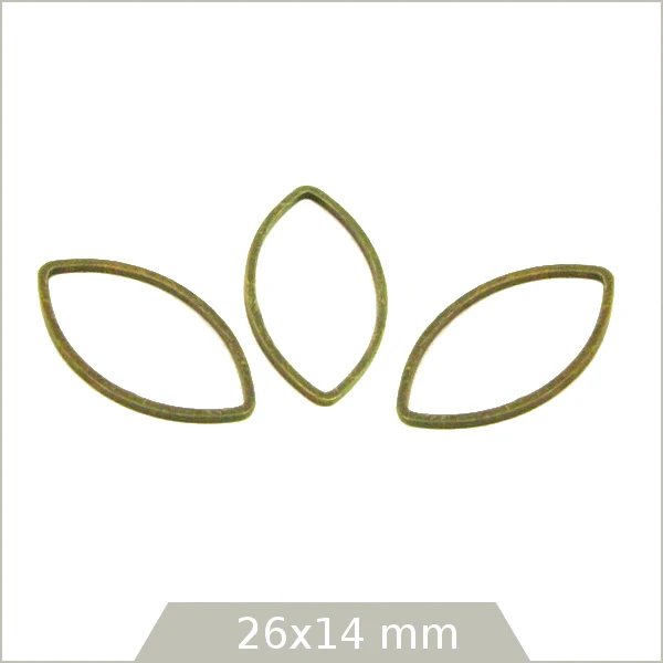20 anneaux fermés navettes bronze grandes