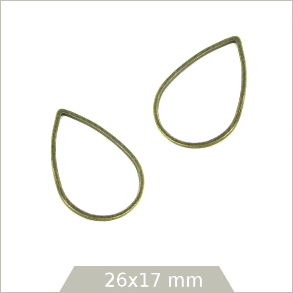 20 anneaux fermés gouttes bronze clair