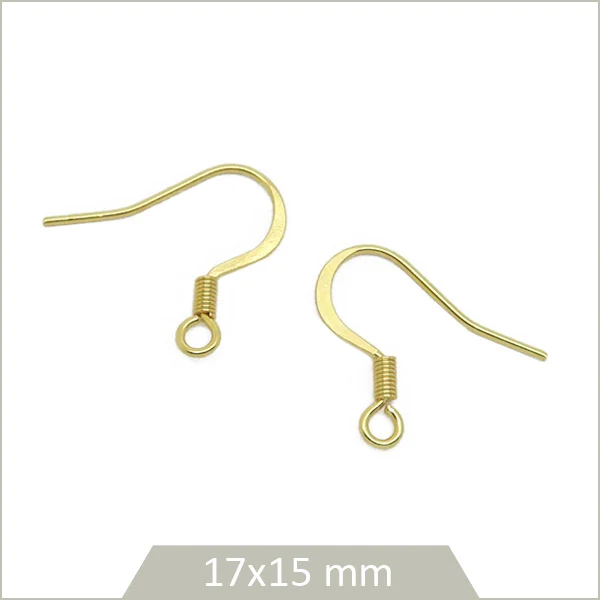 20 crochets de boucles d'oreilles en acier inoxydable 316L doré