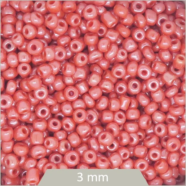 40 g de perles rocailles rose framboise irisé 3 mm