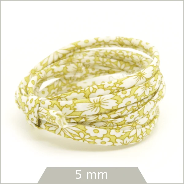 1 m de cordon Liberty Jacqueline's Blossom ocre 5 mm
