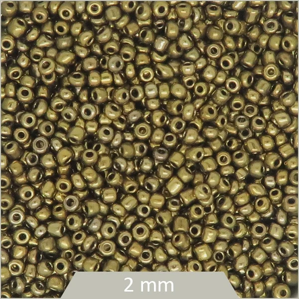 40 g de perles rocailles bronze métallisé 2 mm