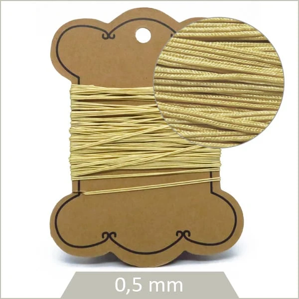 10 m de cordon synthétique 0,5 mm Champagne