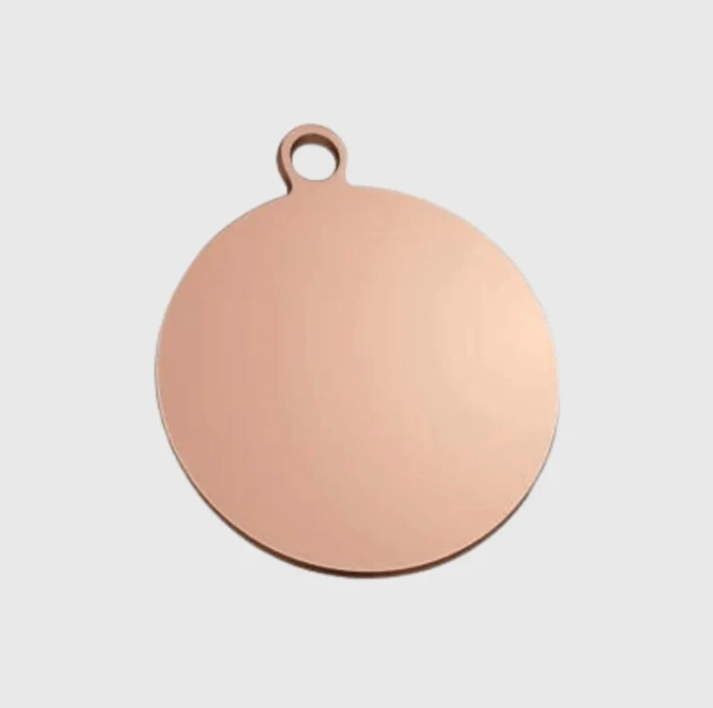 Médaillon Personnalisé Chien & Chat – Gravure Premium – Acier Inoxydable Doré / Argenté / Or Rosé – 30 mm