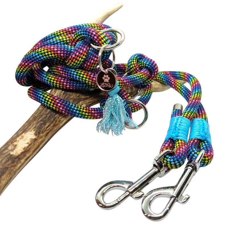 Laisse 3 points ARC-EN-CIEL paracorde 10mm