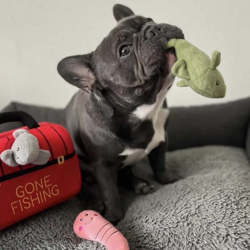 Peluche de flair Gone Fishing 🎣 - Jouet d'occupation pour chien – ZippyPaws® Burrow™