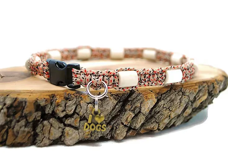 Collier anti-tiques pour chien en céramique EM - TARTAN 1cm