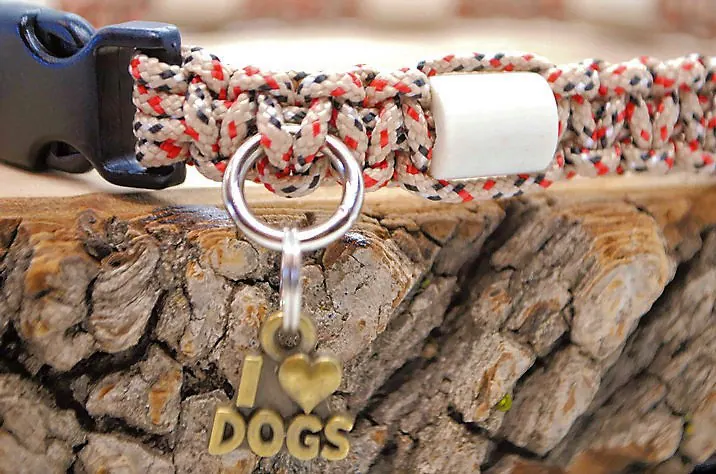 Collier anti-tiques pour chien en céramique EM - TARTAN 1cm