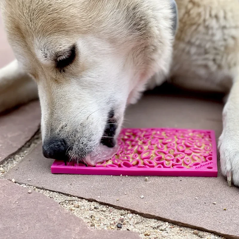 Tapis de léchage Flower Power – eMat pour chien et chat – Sodapup®
