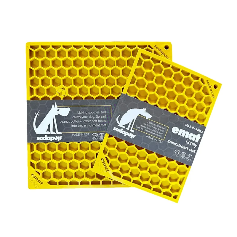 Tapis de léchage Nid d'Abeille – eMat pour chien et chat – Sodapup®