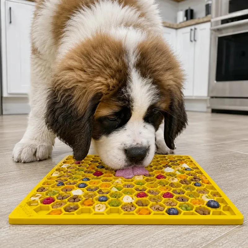 Tapis de léchage Nid d'Abeille – eMat pour chien et chat – Sodapup®