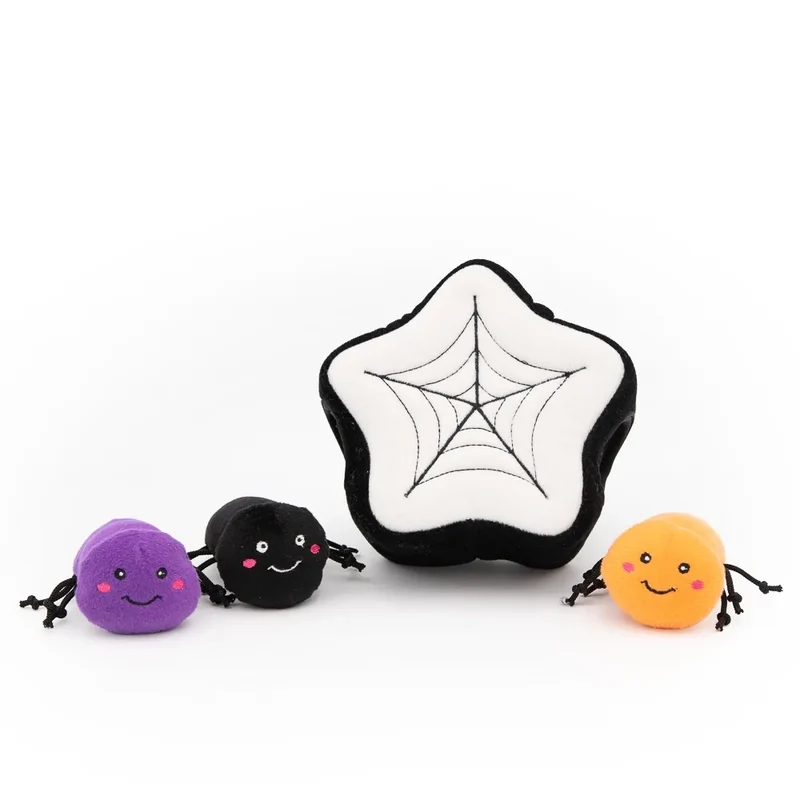 Peluche de flair Toile d'Araignée – Jouet d'occupation pour chien – ZippyPaws® Burrow™ Halloween