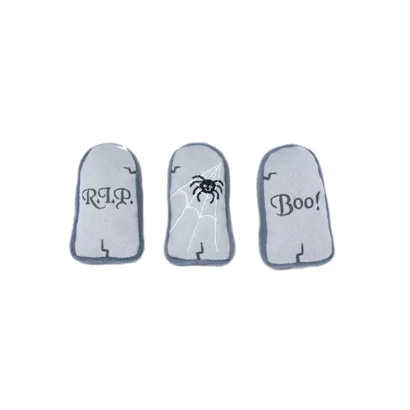 Peluche Miniz Pierres Tombales – Lot de 3 jouets pour chien – ZippyPaws® Halloween