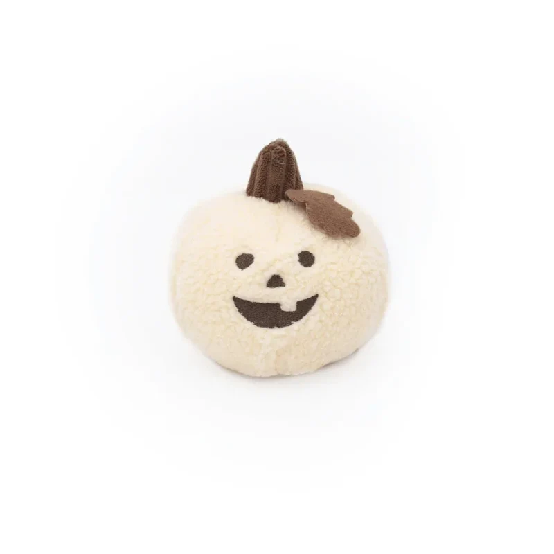 Peluche Pumpkin Fleece – Peluche pour chiens citrouille blanche Sherpa