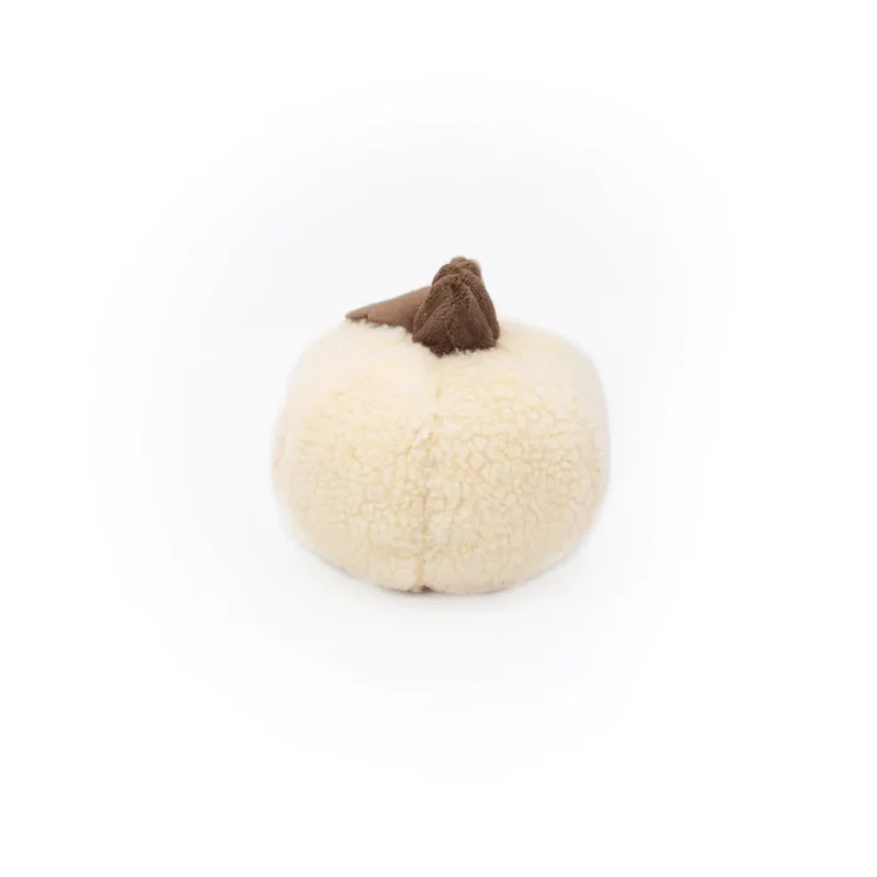 Peluche Pumpkin Fleece – Peluche pour chiens citrouille blanche Sherpa