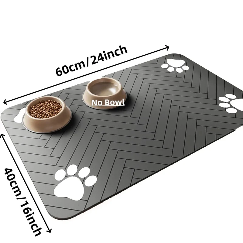 Grand tapis gamelle chien