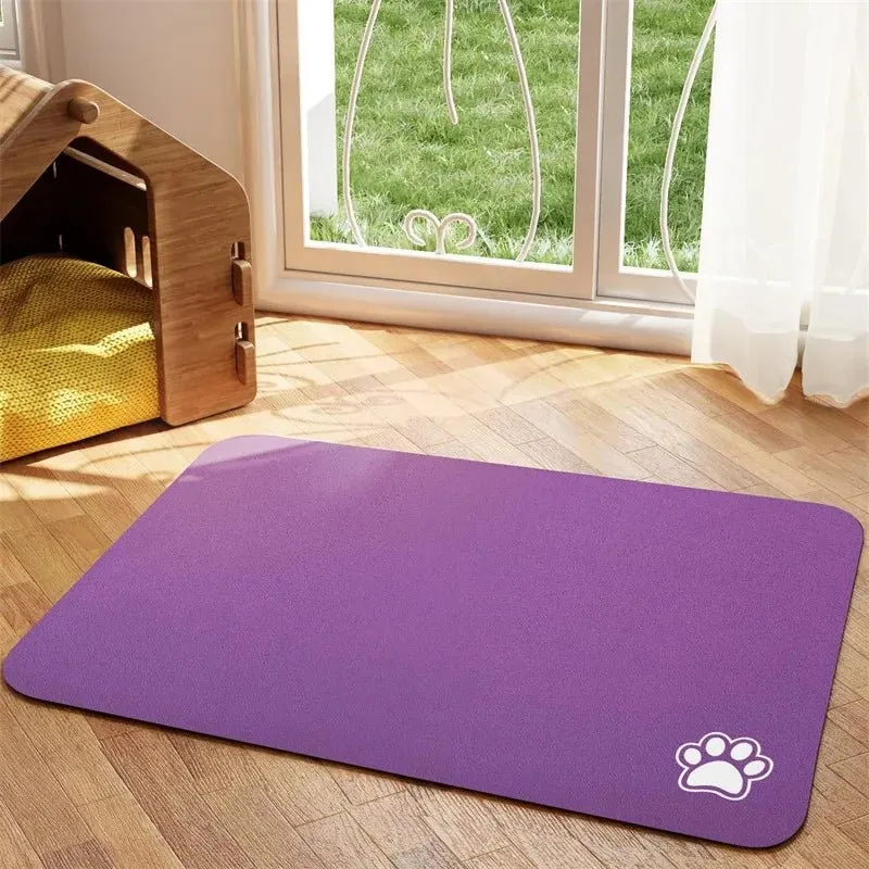 Tapis sous gamelle chien
