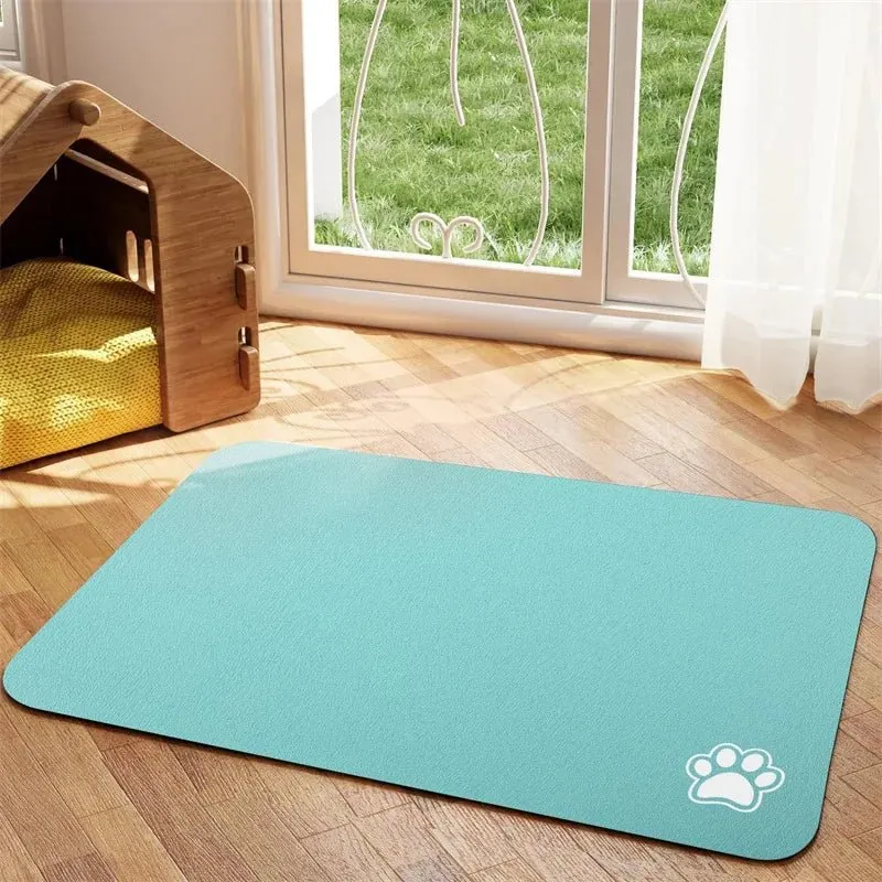 Tapis sous gamelle chien