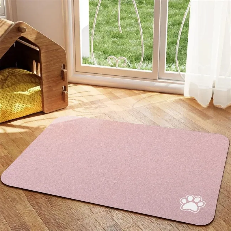 Tapis sous gamelle chien